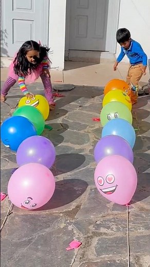 Balloon Pop Race Challenge 🎈 Fun Popping Game – Who Will Win? #shorts