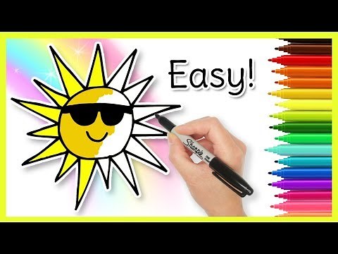 SUN Drawing - Easy Kids Drawings