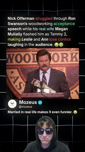 What Happens When Nick Offerman's Wife Crashes His Scene 😲 #ParksAndRec #MeganMullally