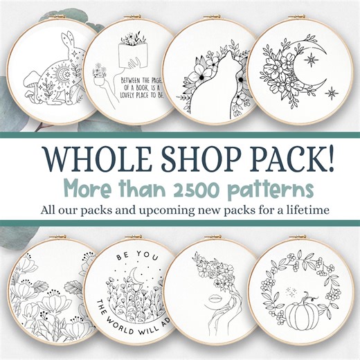 2600  Embroidery Template Super Bundle: Lifetime Access, Beginner Friendly (PDF Download) - Etsy