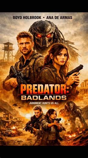 English Movies on Instagram: "🎬 PREDATOR: BADLANDS In a land where nothing forgives… only the hunted learn how to become hunters. Starring: Boyd Holbrook • Ana de Armas In Predator: Badlands, survival is no longer a mission — it is a curse written into the dust. 🌪️🩸 When a classified military recovery team vanishes deep inside a lawless desert zone, a lone tracker and a trauma-scarred intelligence officer are sent to uncover what no satellite dares to follow. Between trust and betrayal, betwe