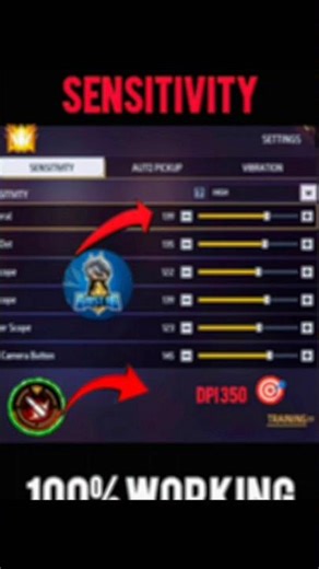 Free Fire Headshot Sensitivity Setting ⚙️✅ All Guns Best Sensitivity || Free Fire 🔥