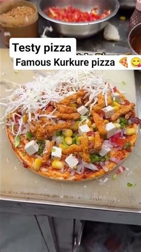 famous Kurkure pizza #pizza #pizza #food