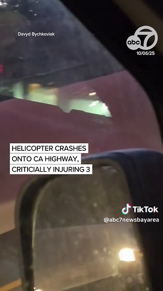 Helicopter Crash on Sacramento Highway: Critical Injuries