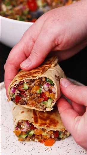 Mediterranean Lentil Salad Wraps (no-cook summer meal)