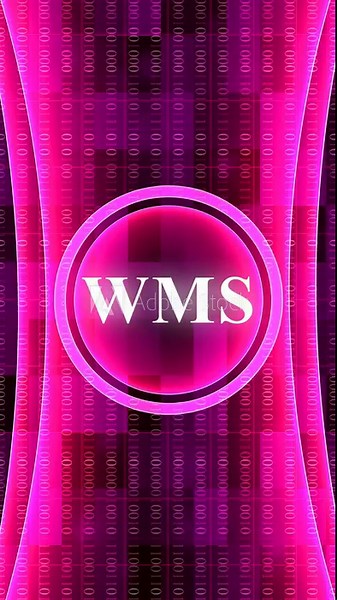 Warehouse Management System WMS Pink Digital Abstract Background With Binary Code image photo