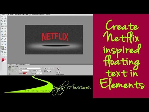 Learn Photoshop Elements - Floating Text with Shadow