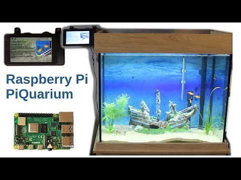 PiQuarium - Raspberry Pi Touch Screen display with fish feeding scheduler and home automation