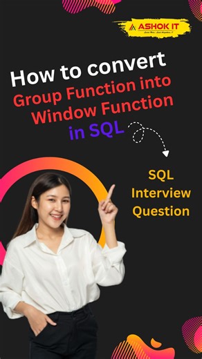 💡 SQL Interview Question: 👉 How do you convert GROUP functions into WINDOW functions in SQL? This is a very popular SQL interview topic to test your understanding of aggregations vs analytics. ❌ Using GROUP BY (Aggregated Result) SELECT department_id, AVG(salary) AS avg_salary FROM employees GROUP BY department_id; ✅ Using WINDOW Function (Row-Level Result) SELECT employee_name, department_id, salary, AVG(salary) OVER (PARTITION BY department_id) AS avg_salary FROM employees; 🎯 Explanation: G