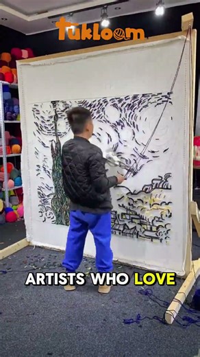 Van Gogh Starry Night rug DIY! AK-1 tufting gun $259 + 8% off 🌌\r#rugtuftinggunkit