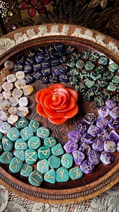 Crystal Rune sets 🔮 The word 'rune' means mystery, whisper, or secret. Runes are a form of divination or oracle reading system that's used to help gain insight into situations or questions. When you pull or cast runes, it's not fortune-telling. The idea behind the way that runes work is that, as you ask a question or think about an issue, your conscious and unconscious minds are focused. When the runes are cast, they're not totally random, but are choices that have been made by your subconsciou