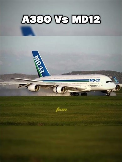 A380 Vs MD12 🤣🛫 — #aviation #plane #viralvideo #trending #shorts