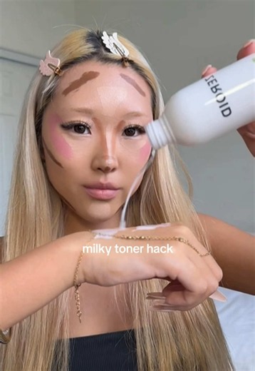 blending makeup with the milky toner hack >>> #blending #makeup #makeuptutorial #makeuptrend #makeuptipstiktok @ZEROID Global @Saie @Haus Labs