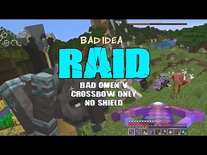 When A Minecraft Raid Goes Wrong | Hard Difficulty, Bad Omen V, Crossbows Only