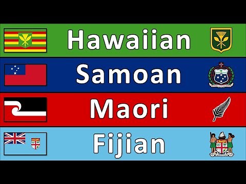 Fijian-Polynesian languages Comparison (Numbers, Phrases, Colors & Body parts)