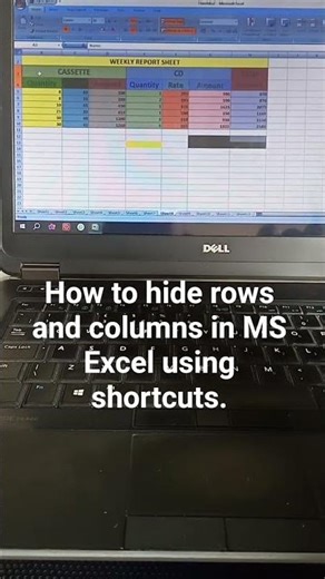 How to hide rows and columns in MS Excel using shortcuts. #Excel #Row Column #Hide