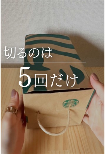 3分でできる紙袋の箱の作り方