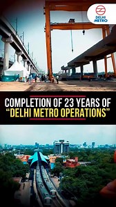 23 Years of Trust, Speed and Service! On Delhi Metro Operations Day, we celebrate 23 years of unwavering commitment to public service. The historic flagging off of the first Delhi Metro train on 24th December, 2002 on the Shahdara-Tis Hazari stretch of the Red Line marked the beginning of a transformative journey in urban mobility. #delhimetro #OperationsDay | Delhi Metro Rail Corporation