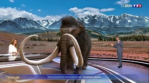 695K views · 10K reactions | RÉALITÉ AUGMENTÉE - Un mammouth grandeur nature au 20H de TF1 | TF1 INFO | Facebook