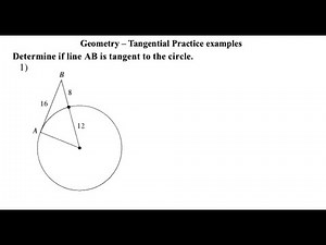 Geometry – Tangential Practice examples