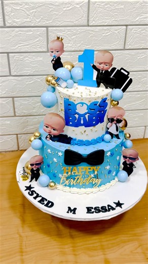 Boss baby cake 🎂 cakebites #cake #happy #happybirthday #cakebites#boss #bossbaby