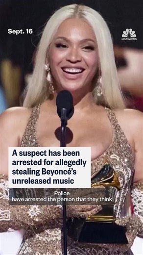 Atlanta police have arrested a suspect they allege broke into a vehicle, stealing hard drives and other items that contain unreleased music by Beyoncé. | NBC News