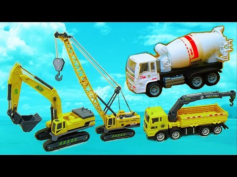 Xe Múc Đất / Xe Máy Xúc / Xe Cần Cẩu Xúc Cát / Xe Trộn Bê Tông / Tìm Xe Ô Tô Đồ Chơi ở công viên