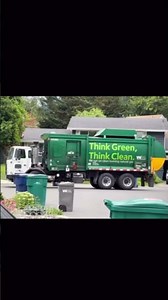 Think Green, Think Clean. WM Waste Management Garbage Truck