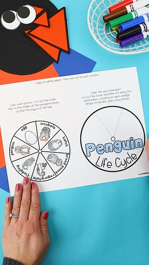 This penguin life cycle craft is the perfect addition to your penguin unit! 🐧 After reading the penguin life cycle emergent reader and completing the penguin life cycle anchor chart, students complete this adorable interactive penguin life cycle craft! Waddle over to this link to grab these penguin activities: 🐧 https://www.teacherspayteachers.com/Product/Penguins-Penguin-Life-Cycle-Craft-Penguin-Craft-All-About-Penguins-2298654 | One Sharp Bunch