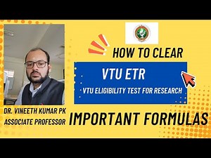 Important Equations & Formulas for VTU PhD ETR 2025 | Research Entrance Exam Preparation Guide