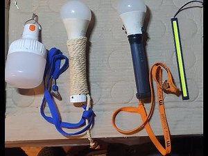 Ручной подвесной фонарь из сгоревшей светодиодной лампы