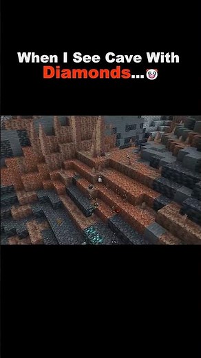 Diamond Cave Broke My Brain #minecraft #shorts #meme #wholesomegaming