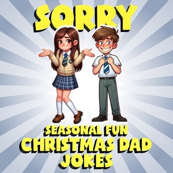 Christmas Dad Jokes SORRY Holiday Game - No Prep Grades 4-9 Activity