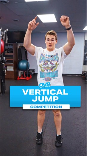 Vertical Jump Competition 🆚 Want to test your vertical? Here's how you can setup a vertical jump competition for your athletes: 🔹 Setup you OVR Jump 🔹 Have athletes align themselves with one foot between the devices 🔹 Highest jump wins 💬 What's your vertical? #GamifyYourTraining | OVR Performance