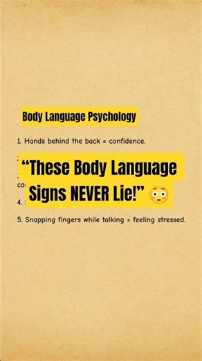 5 Body Language Signs That Reveal Hidden Feelings | Psychology Facts #BodyLanguage#PsychologyFacts