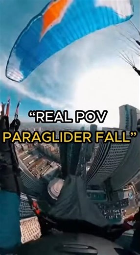 “POV Footage of an Urban Paraglider Collapse — Real Incident”