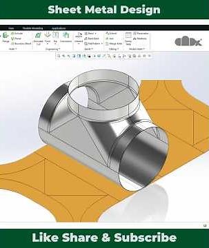 Sheet metal pipe cover | Creo parametric tutorials | Shorts | cadx
