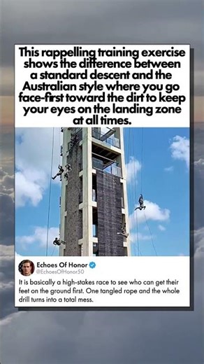 SOLDIERS CONQUERING THE VERTICAL DROP