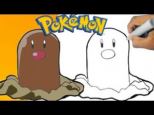 Como dibujar a Diglett - Pokemon paso a paso | how to draw Diglett - Pokemon