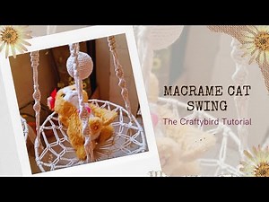 Macrame cat swing/ hammock