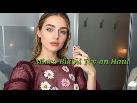Transparent Lace & Micro Bikini Try-On Haul | 4K lingerie See-Through Styles | 08