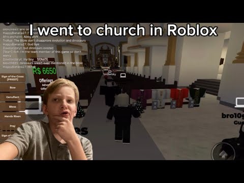 I went to church in Roblox #roblox #church