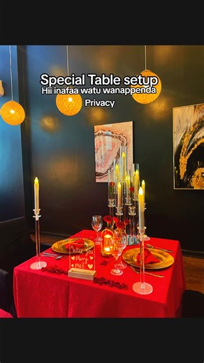 special table setup #revolvingrestaurant #akemirevolvingrestaurant #fyp #daressalaam🇹🇿 #romatictablesetup