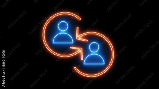 Affiliate program icon. Modern flat or neon-style design representing partnerships, referrals, or commissions. Symbol of collaboration and online business networking, isolated on a clean background