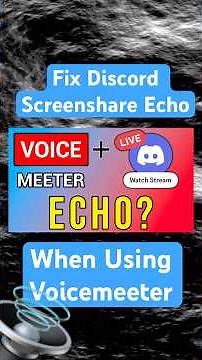 How to Fix Discord screenshare echo when using voicemeeter #voicemeeter #audio #discord #fix
