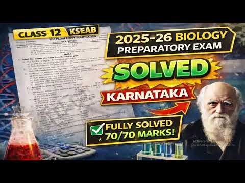 KARNATAKA || II PUC | Biology | First Preparatory Exam | Complete Answer Key 2025–26 KSEAB #biology