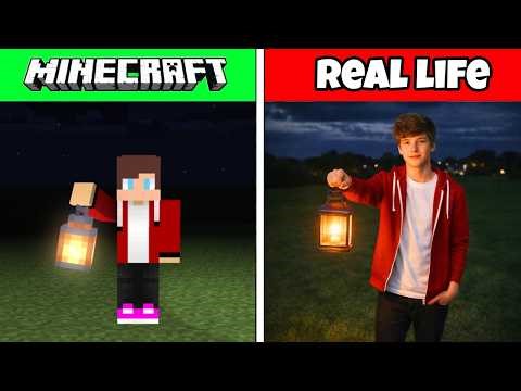 Minecraft Blockbuster Mobs and Characters vs Real Life!