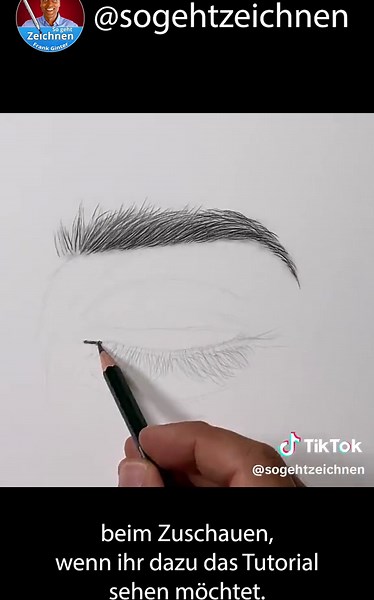 Augenbraue und geschlossenes Auge zeichnen Tutorial