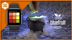 Make a Glowing Cauldron with Color Changing Fog #ElectronicHalloween