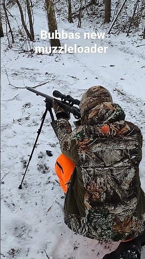 Bubba's new .50 Cal Traditions Muzzleloader...First time shooting. He loves it...